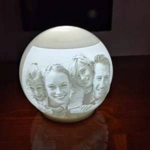 Lampada con foto a rilievo personalizzabile, stampata in 3D